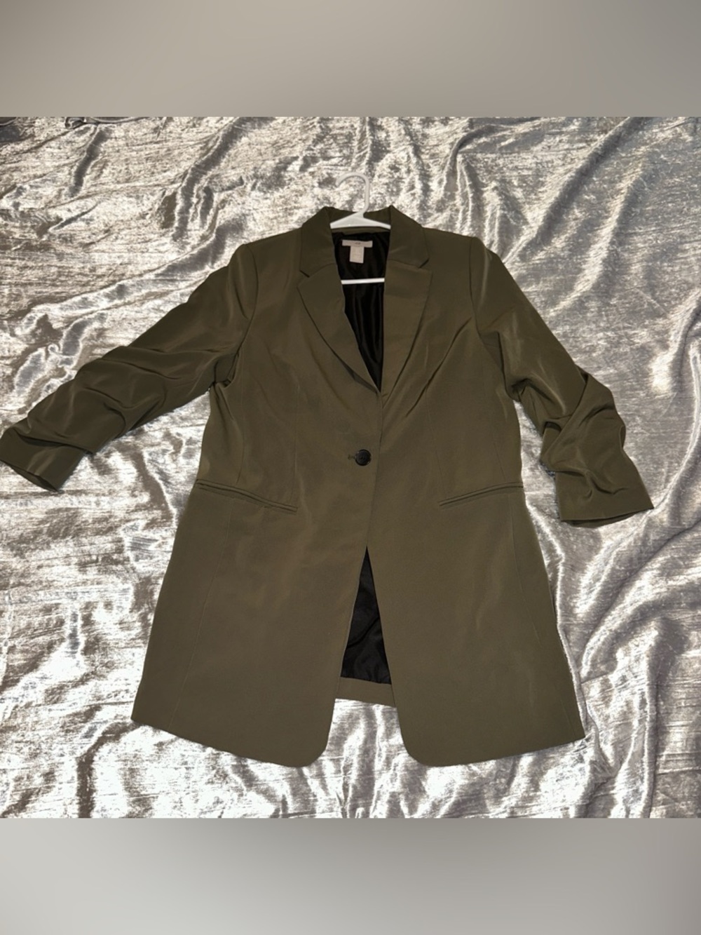 Olive 3/4 Sleeve Blazer